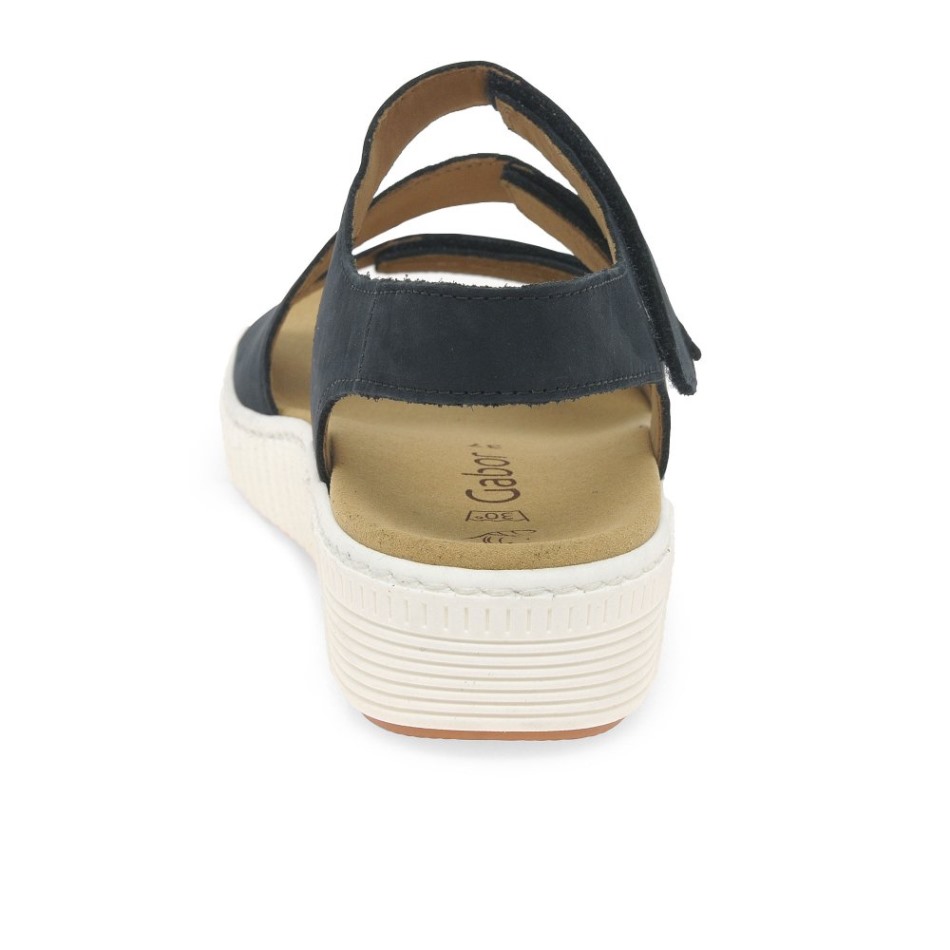 Gabour | Sandales Exclusives Pour Femmes En Nubuck Marigold Bleu Nuit